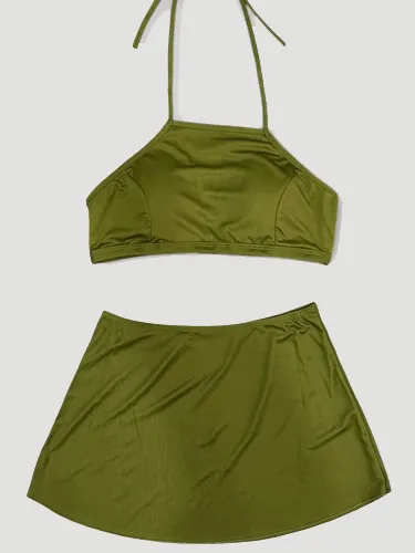 Kadın Jarse Halter Model Bikini Takımı