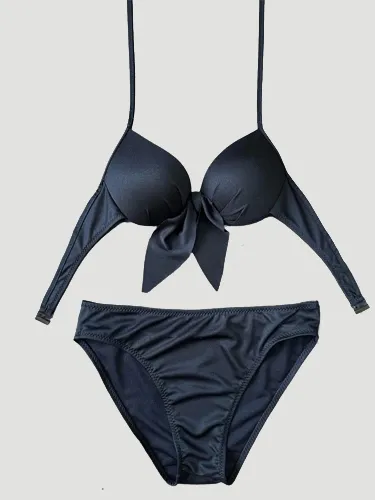 Kadın Jarse Etekli Bikini Takımı